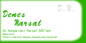 denes marsal business card